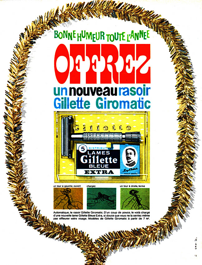 Advert Gilette 1962