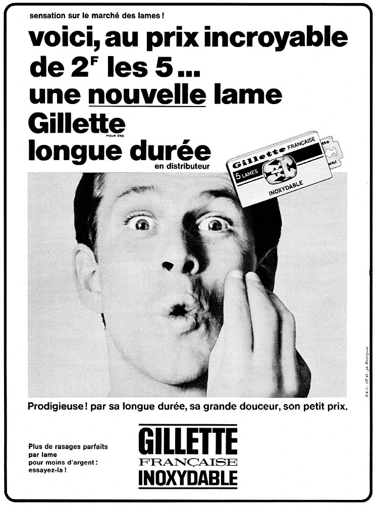 Advert Gilette 1965