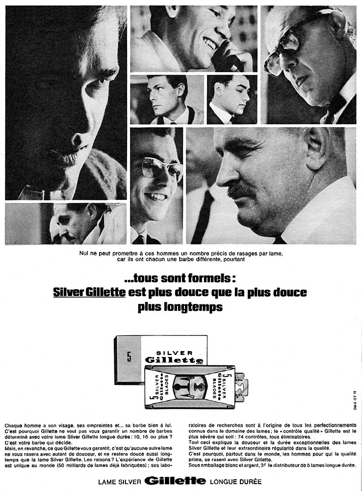 Advert Gilette 1965