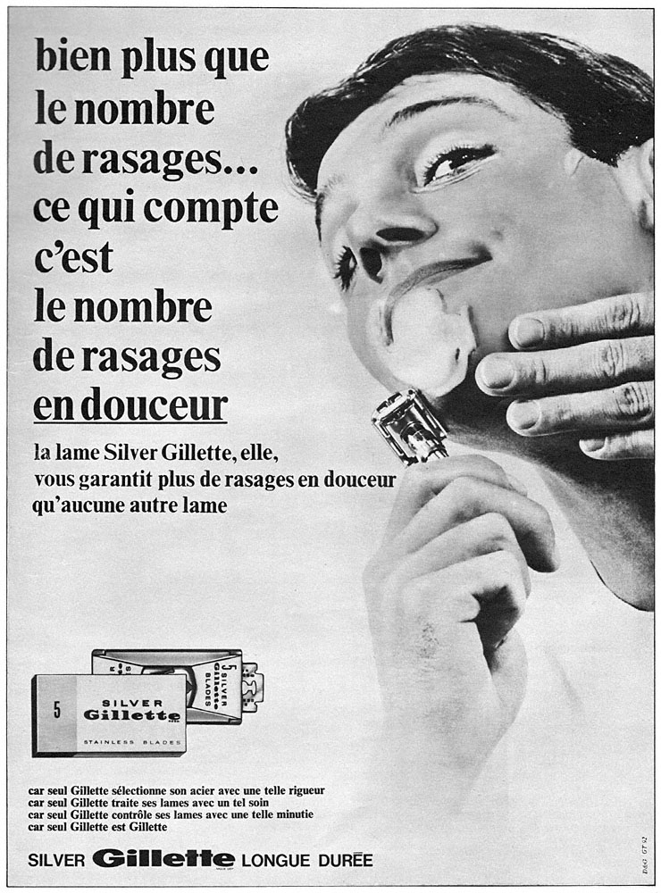 Advert Gilette 1965