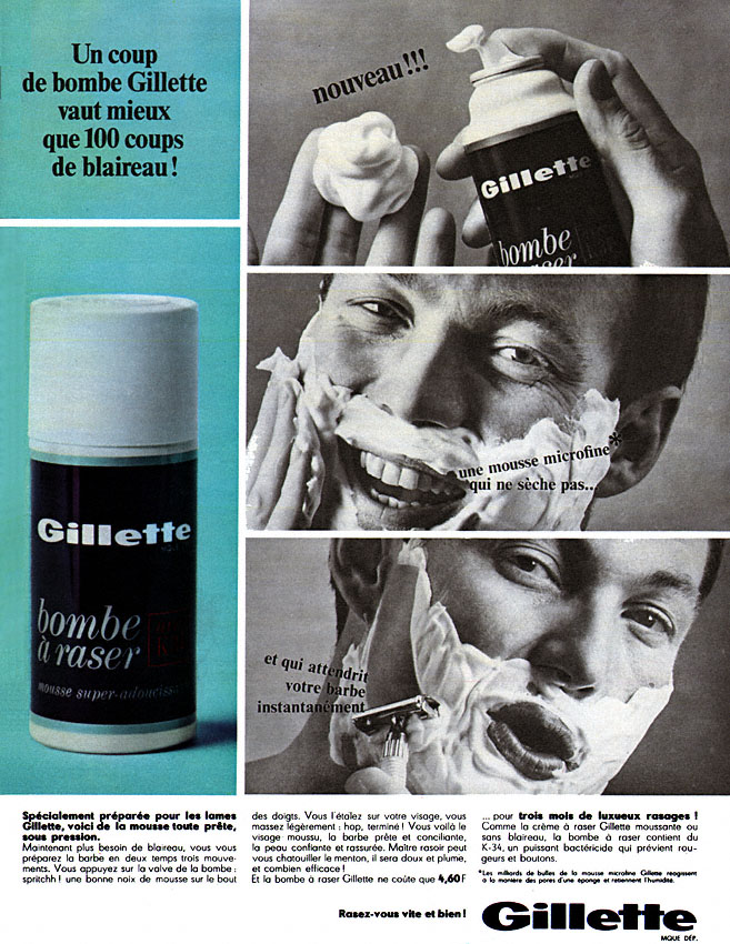 Advert Gilette 1966