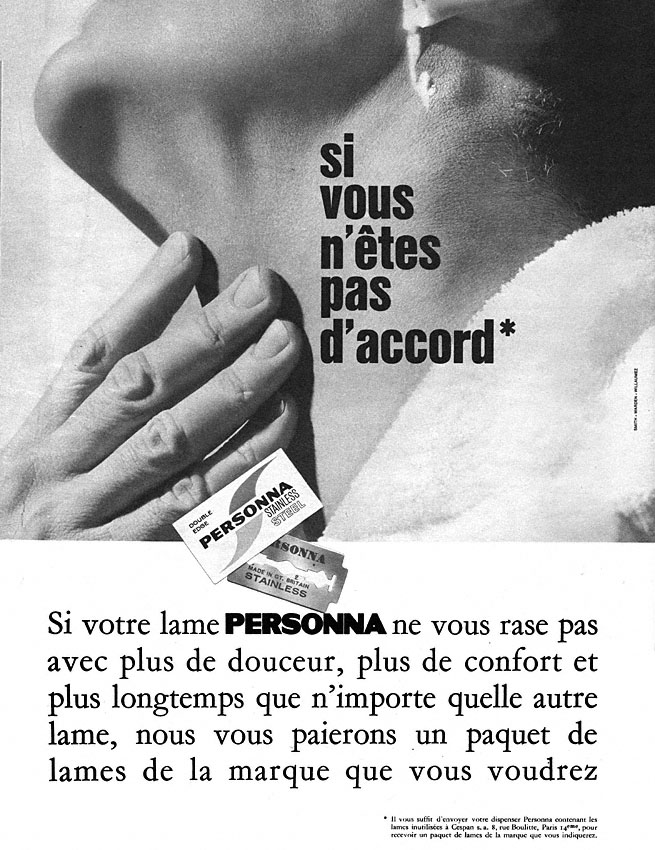 Advert Personna 1964