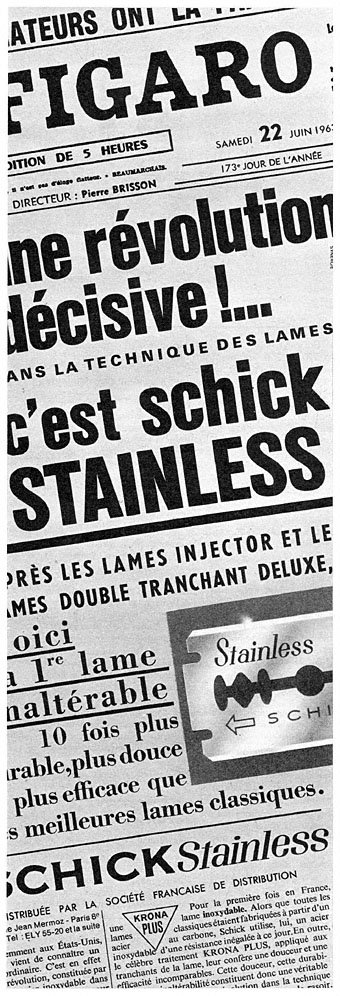 Advert Schick 1963