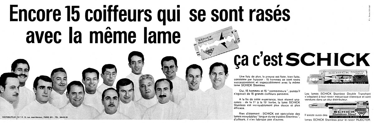 Advert Schick 1965
