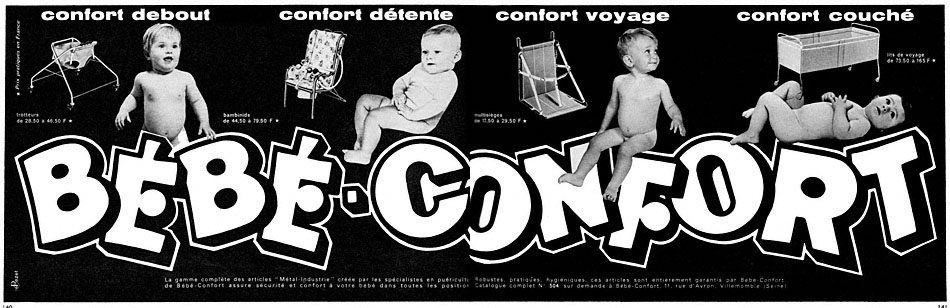 Advert BebeConfort 1965