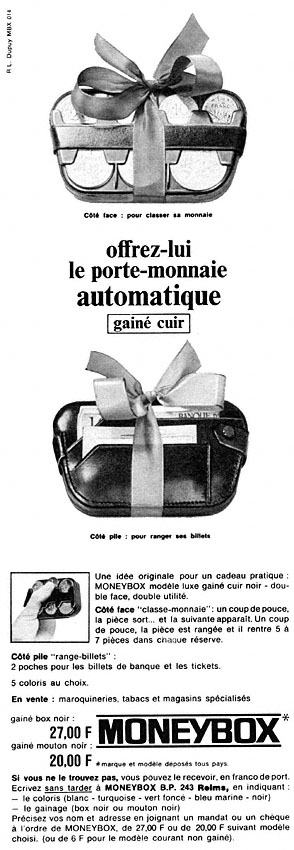 Advert Moneybox 1965