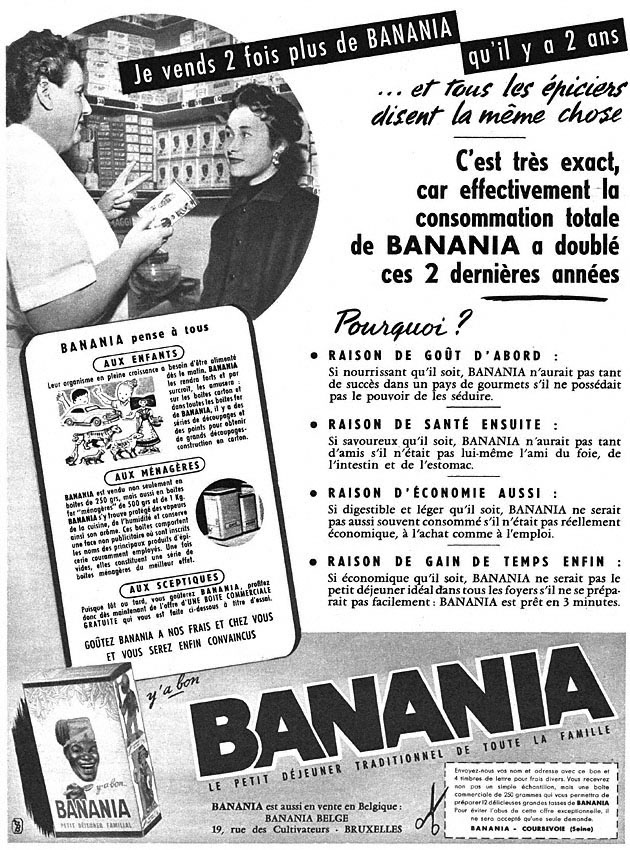 Advert Banania 1956