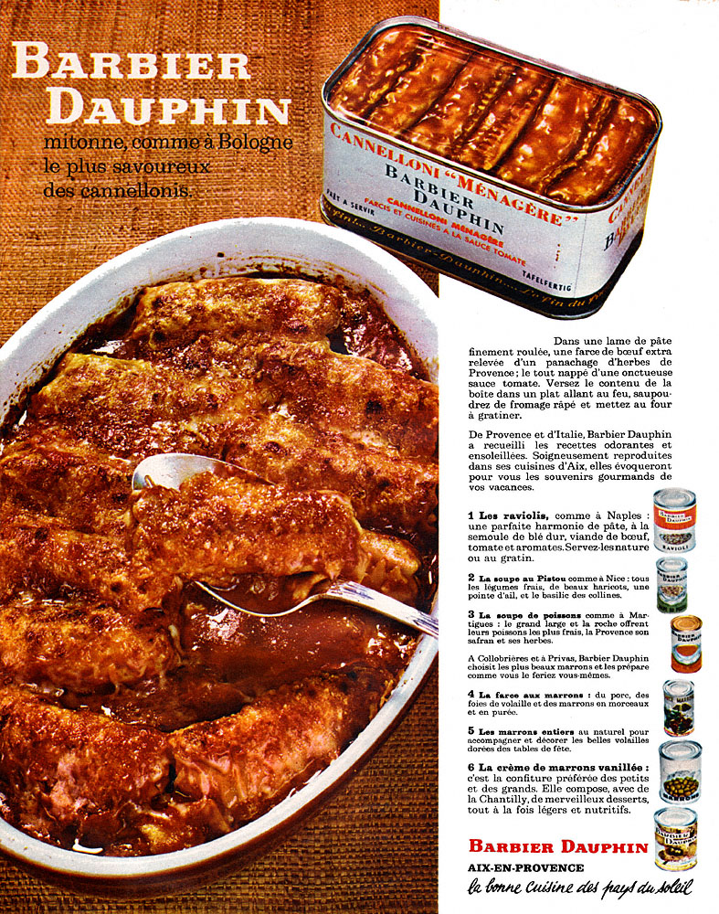 Advert Barbier Dauphin 1964