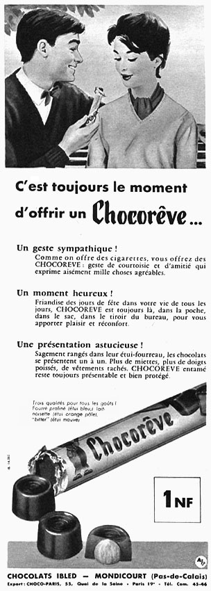 Advert Chocorve 1959