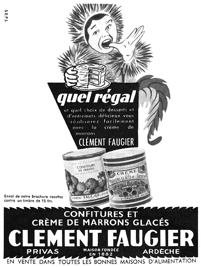 Advert Clement Faugier 1955