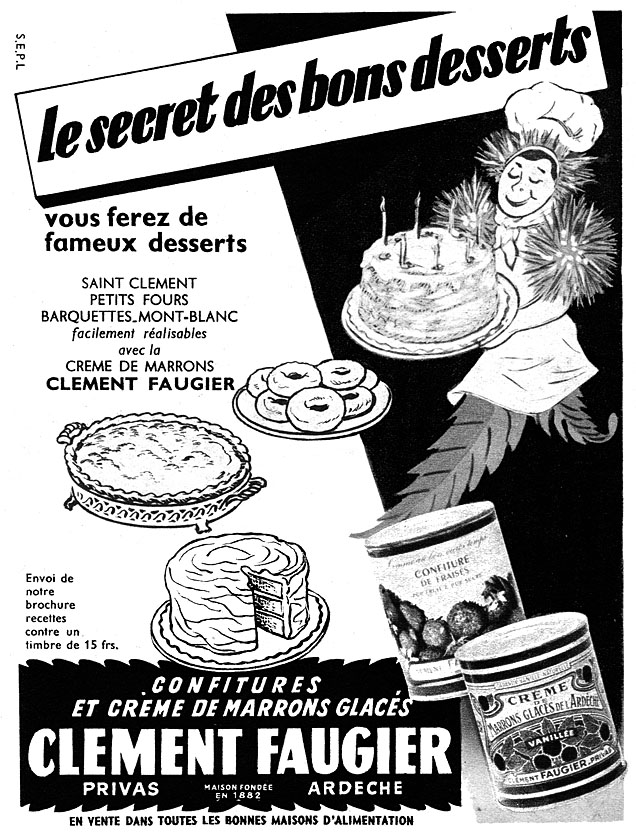 Advert Clement Faugier 1955
