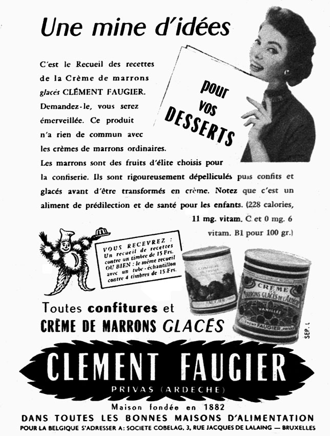 Advert Clement Faugier 1955