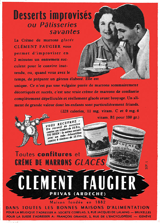 Advert Clement Faugier 1956