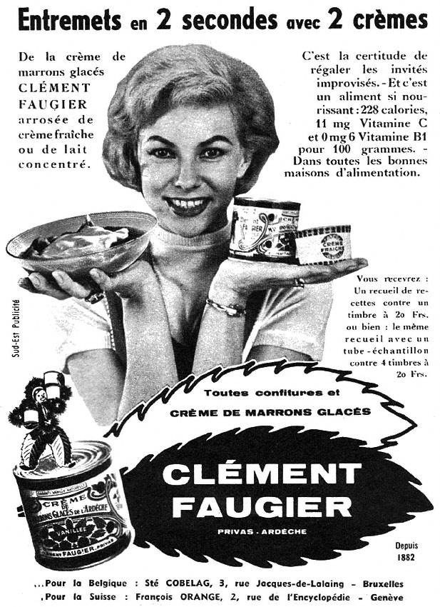 Advert Clement Faugier 1958