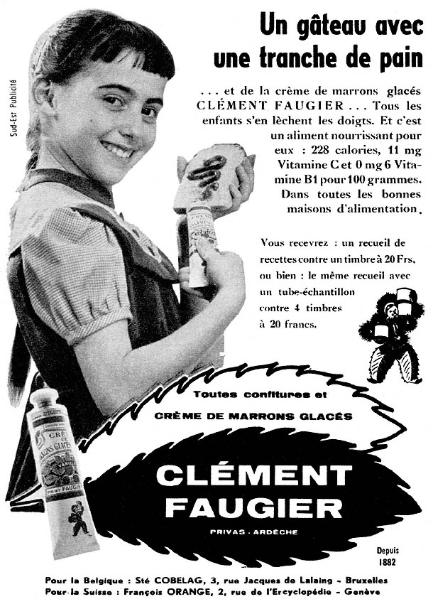 Advert Clement Faugier 1958