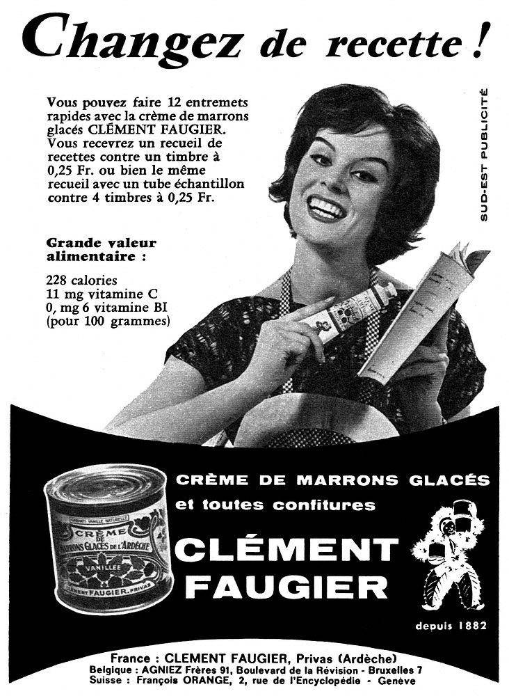 Advert Clement Faugier 1964