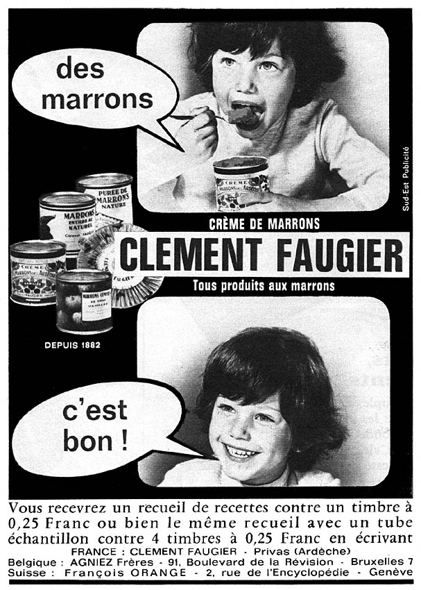 Advert Clement Faugier 1965