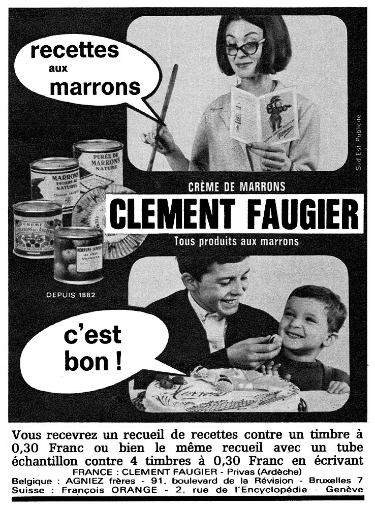 Advert Clement Faugier 1965