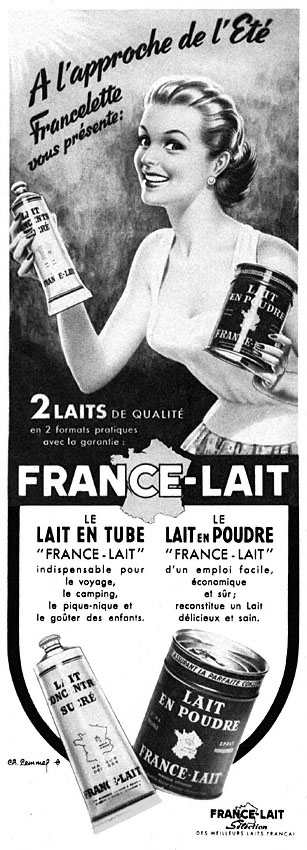 Advert France Lait 1956