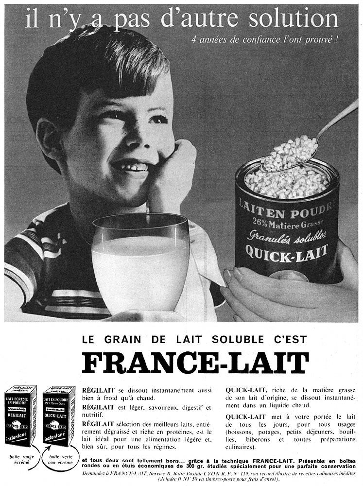 Advert France Lait 1961
