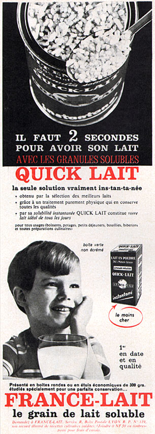 Advert France Lait 1961