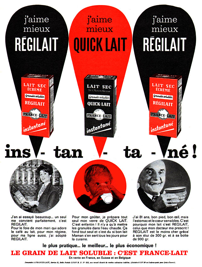 Advert France Lait 1962