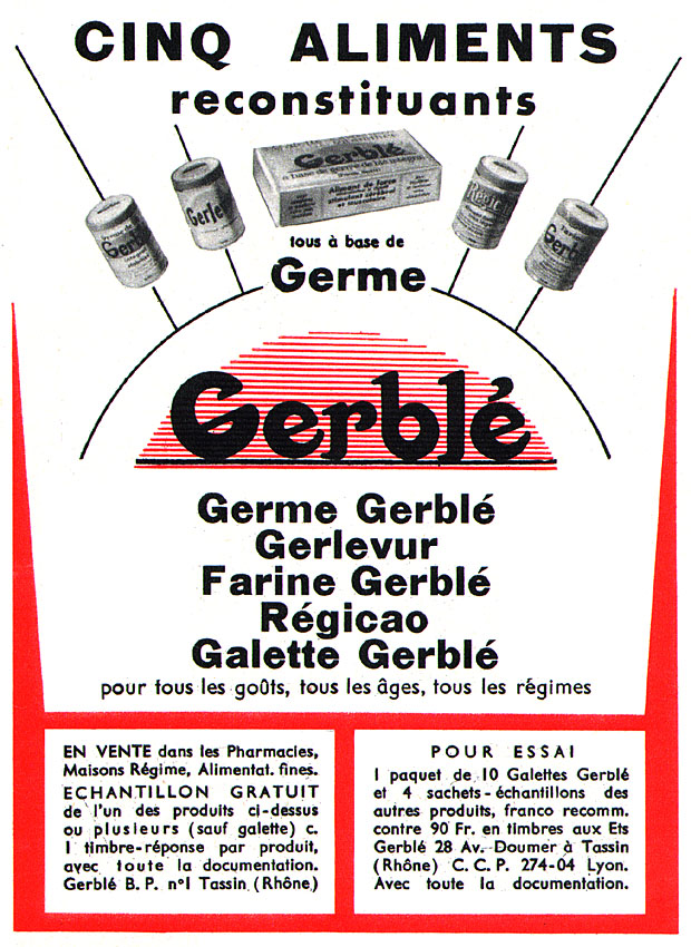 Advert Gerbl 1956