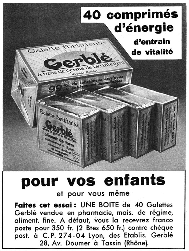 Advert Gerbl 1957