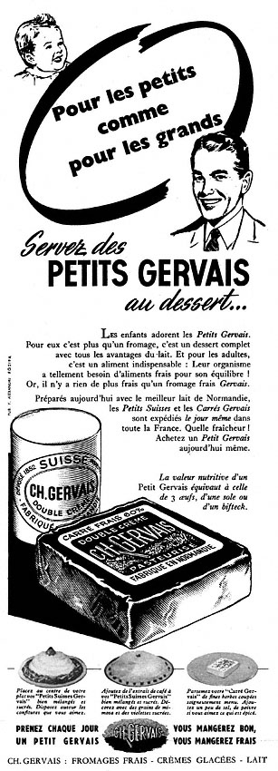 Advert Gervais 1956