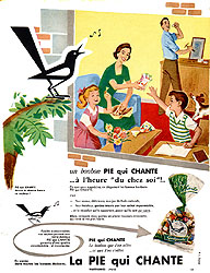 Advert La pie qui chante 1957