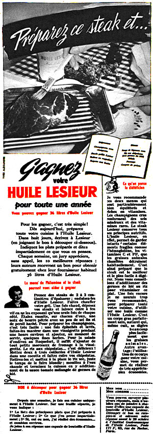 Advert Lesieur 1955