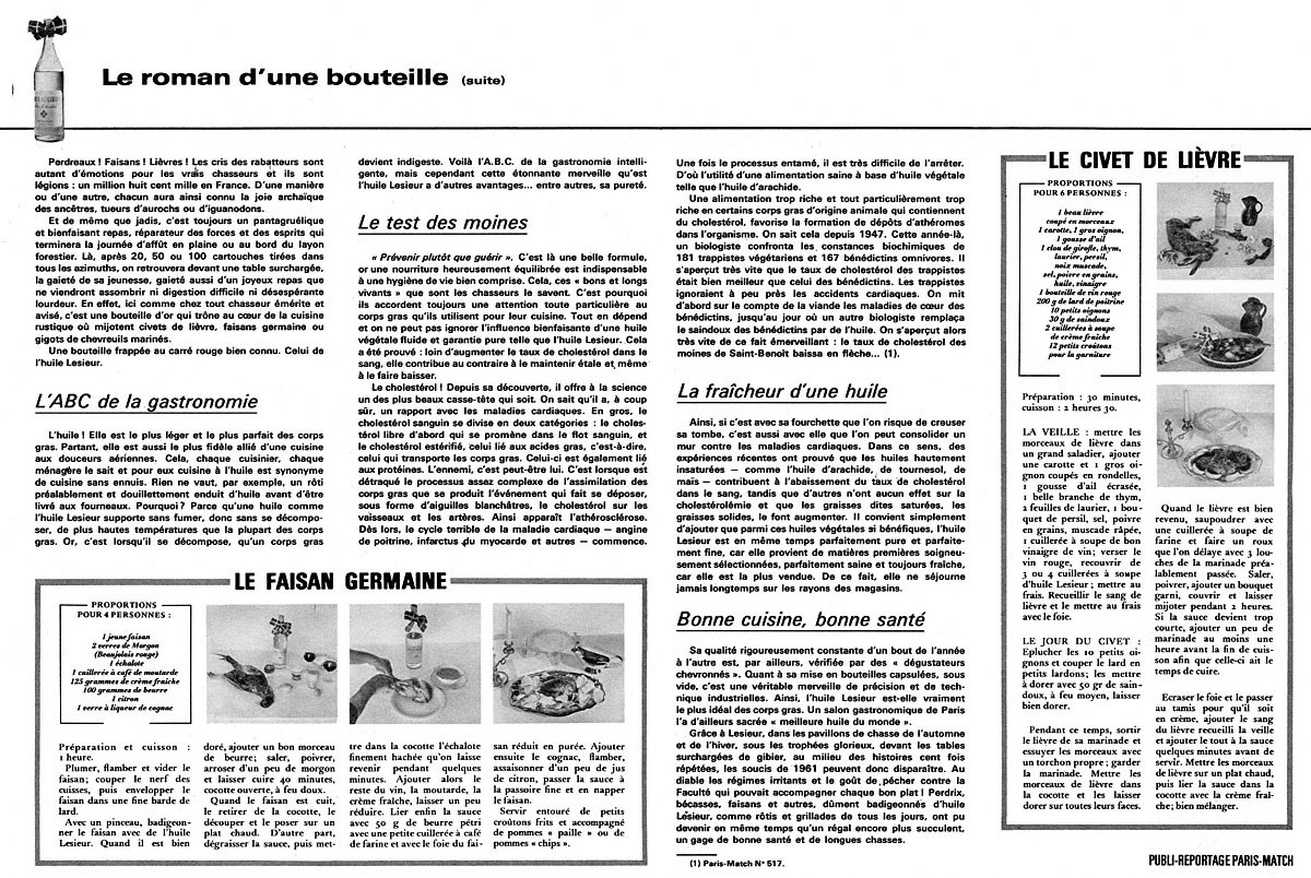 Advert Lesieur 1961