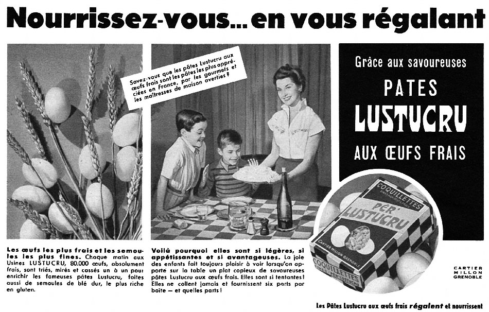 Advert Lustucru 1953