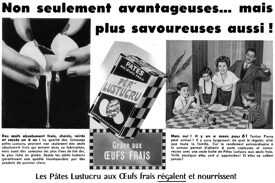 Advert Lustucru 1953
