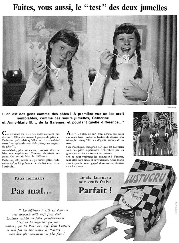 Advert Lustucru 1957