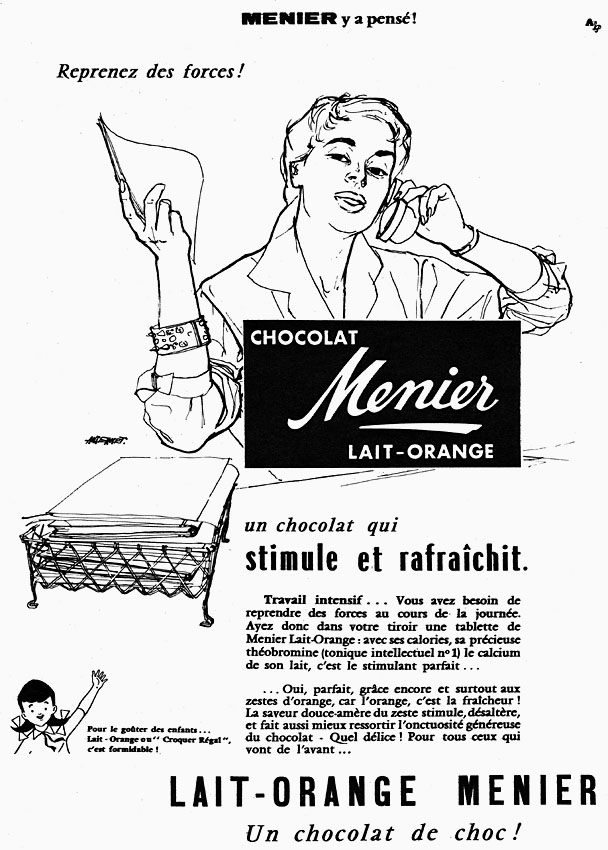 Advert Menier 1955