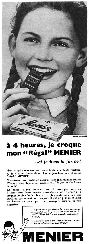 Advert Menier 1956