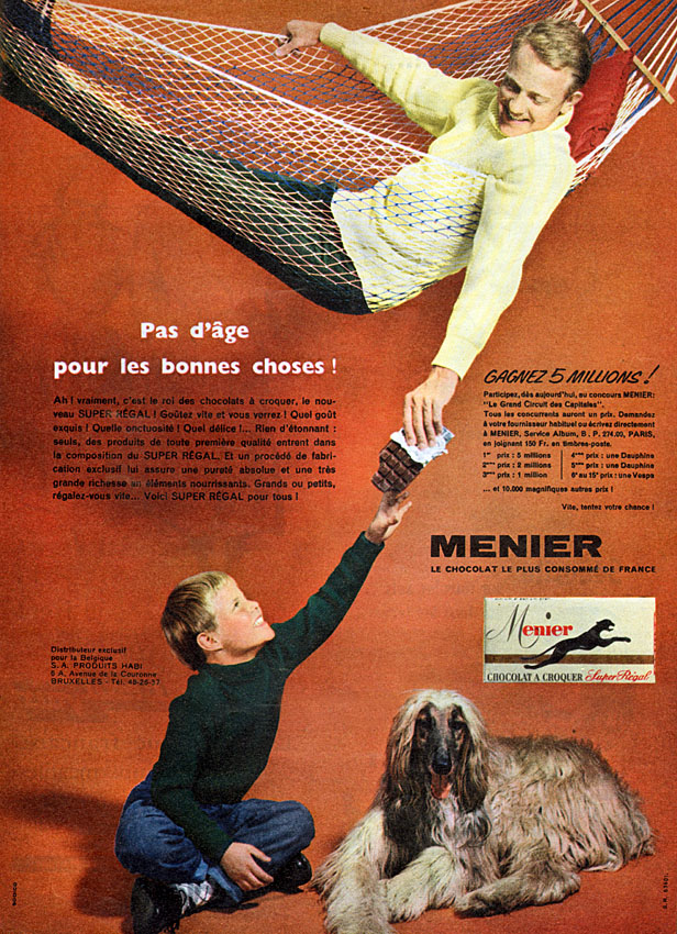 Advert Menier 1958