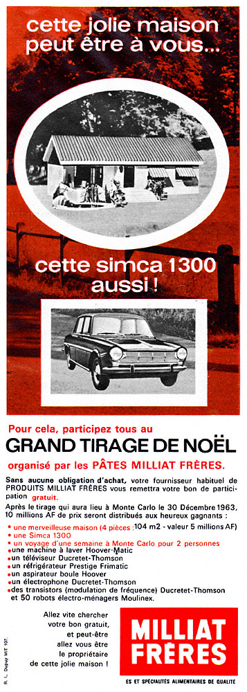 Advert Milliat Frres 1963