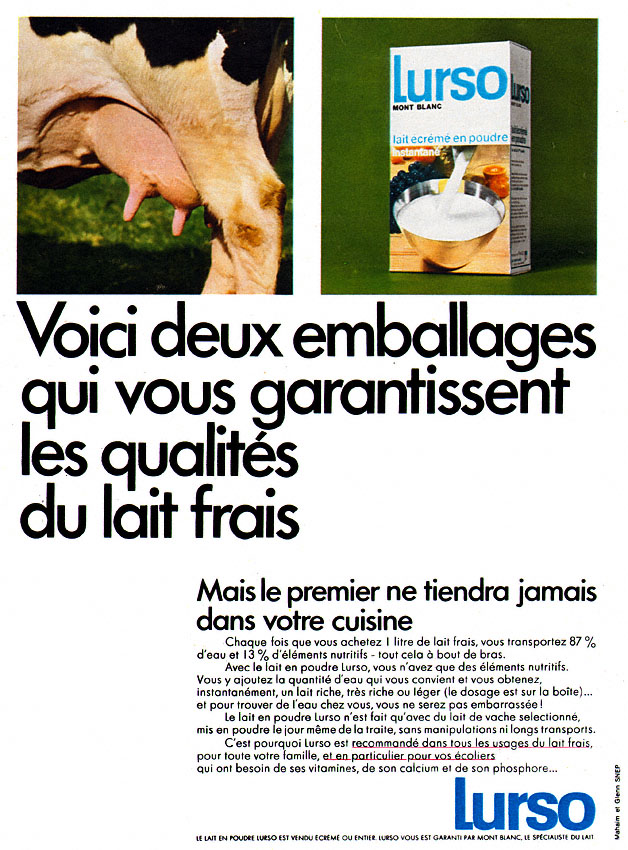 Advert Mont Blanc 1968