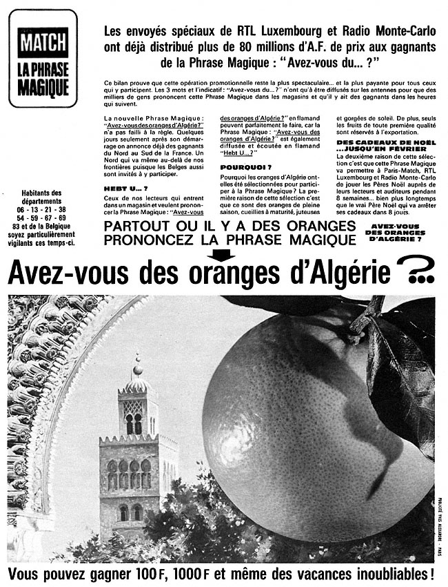 Advert Orange 1968