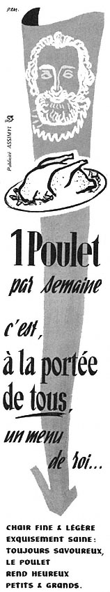 Advert Poulet 1954