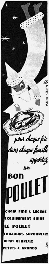 Advert Poulet 1955