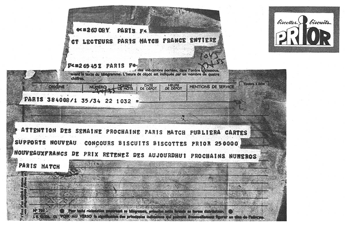 Advert Prior 1960