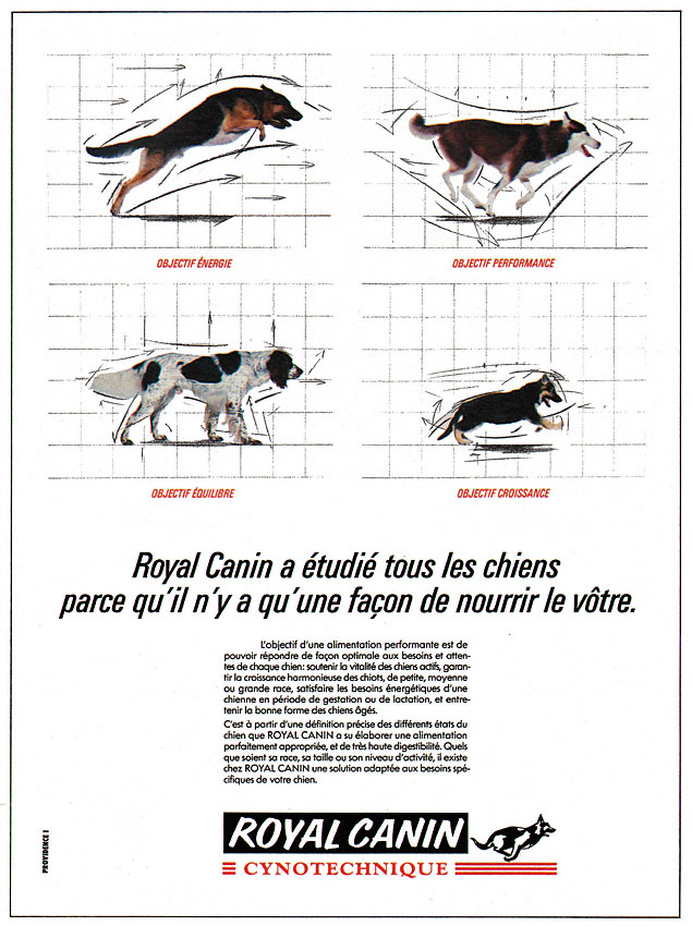 Advert Royal Canin 1990