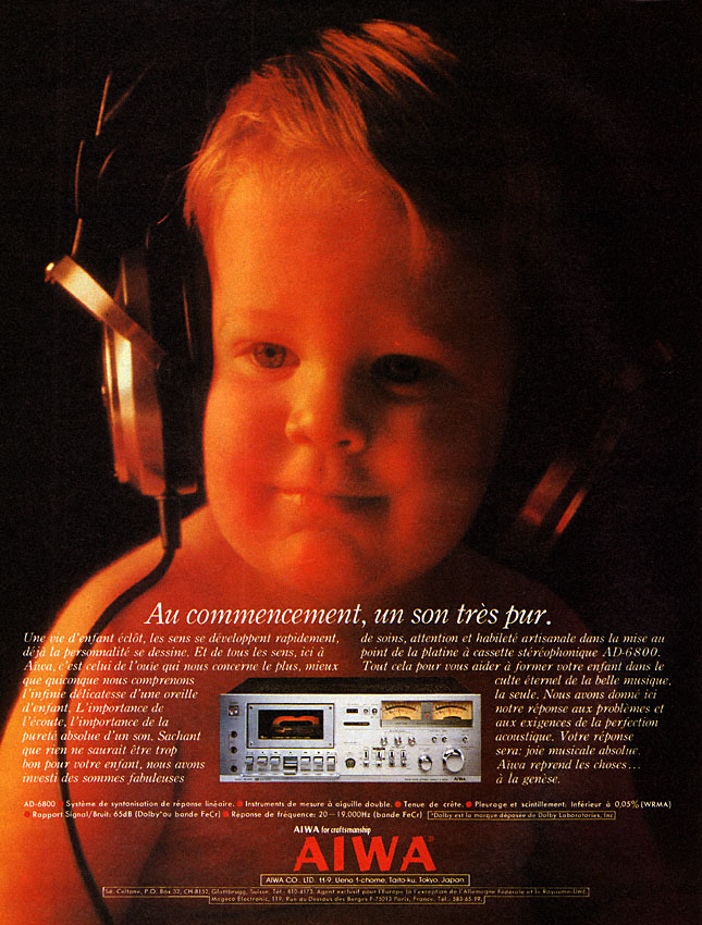 Advert Aiwa 1978