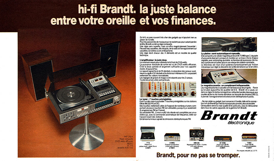 Advert Brandt 1975