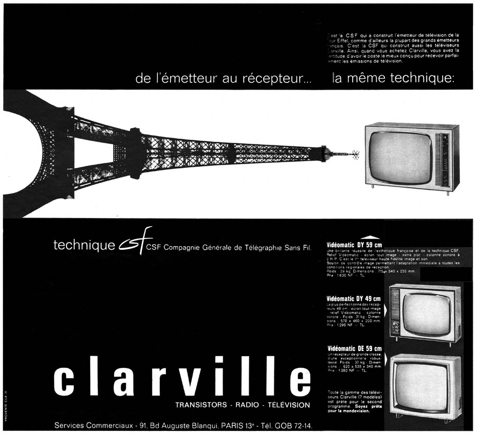 Advert Clarville 1962