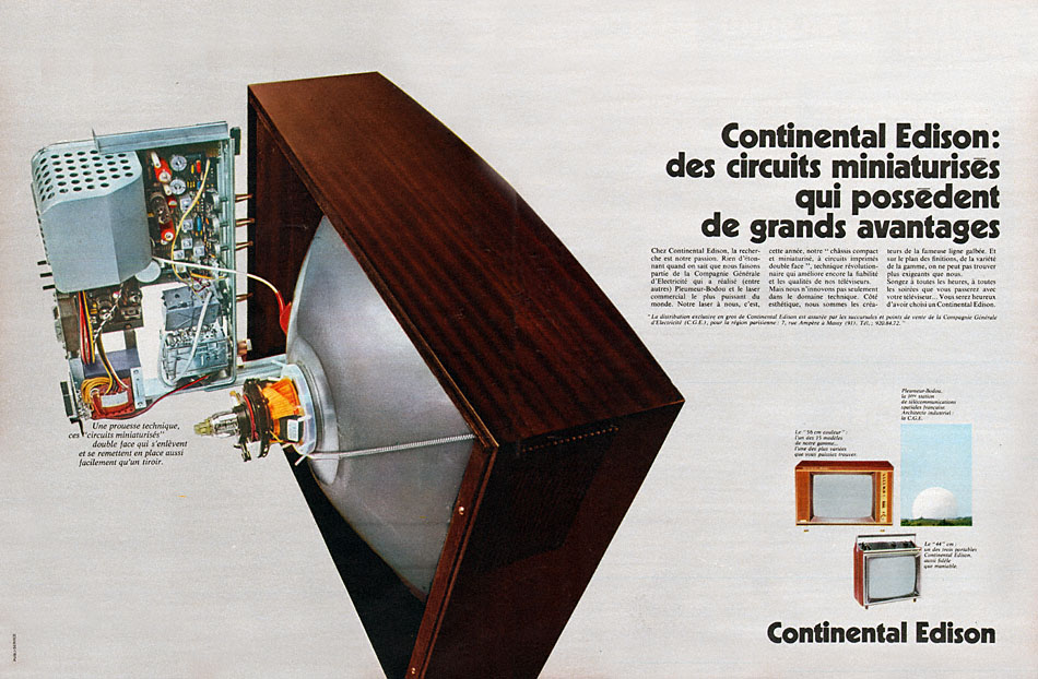 Advert Continental Edison 1969