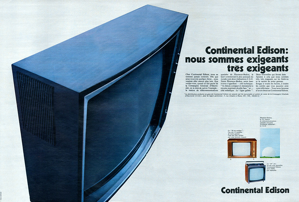 Advert Continental Edison 1969
